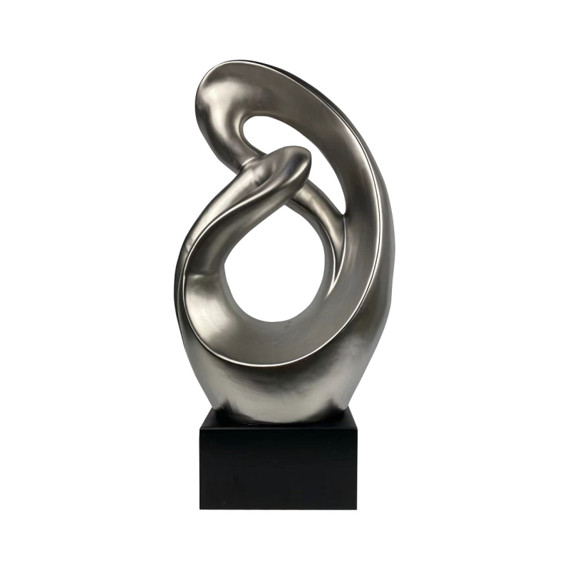 Avantis Matte Silver Abstract Sculpture