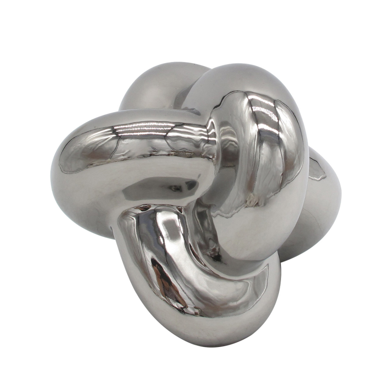 Silver Knot Ceramic Large Sculpture