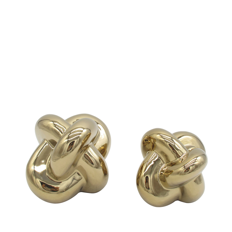 Gold Knot Ceramic Medium Sculpture