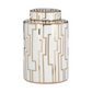 Renne Large White/Gold Ceramic Jar