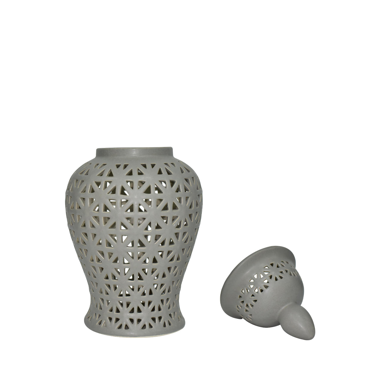 Cora 64cm Matte Grey Ginger Jar