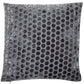 Slate Grey Hex Cut Velvet Cushion 16"