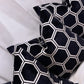 Black Ivor Hexagon Velvet Cushion Small 16"